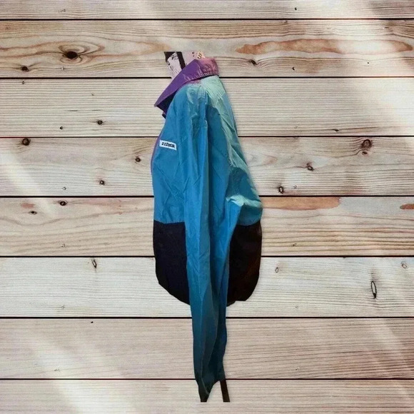 HIND SIZE LARGE BLUE AND PURPLE WIND JACKET - Picture 2 of 4